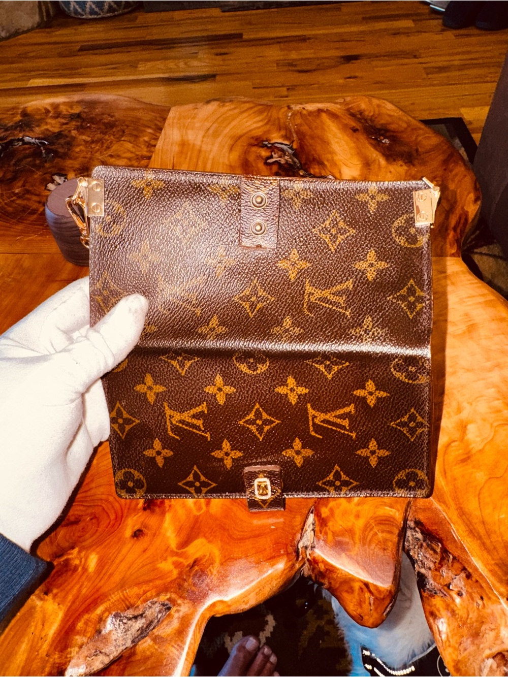 Louis Vuitton monogram wallet, reinvented fold converted Crossbody - Picture 11 of 15